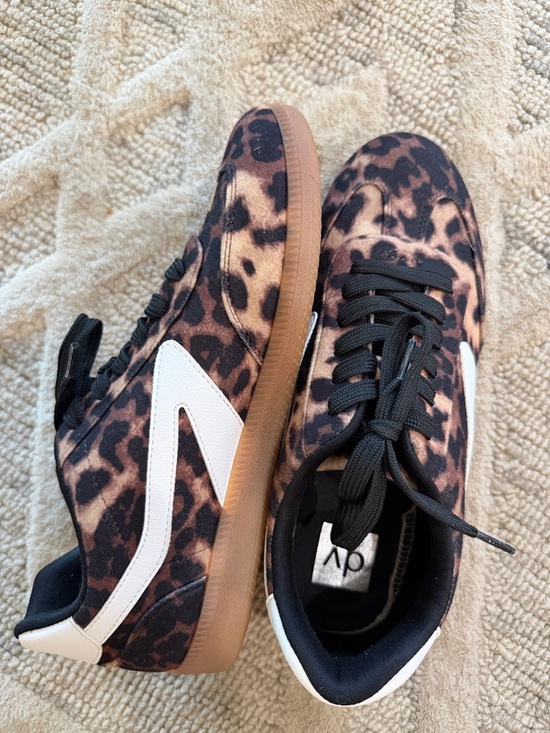 Dolce Vita Shoes - Dolce Vita Leopard Print Sneakers with White Accent and Gum Sole